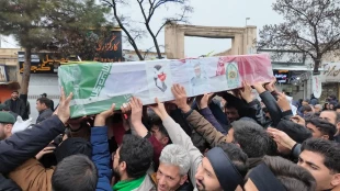 تشییع پیکر شهید سرهنگ دوم هادی جعفری در قوچان برگزار شد.  2