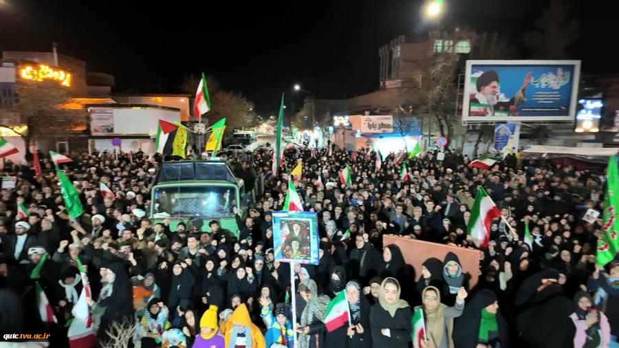 برگزاری مراسم عقد زوج جوان در اجتماع شبانه مردم قوچان 2