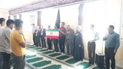 در راستای بزرگداشت آغاز سال تحصیلی جدید، مراسم اهتزاز پرچم همزمان با اقامه نماز ظهر و عصر در ساختمان شهید سلیمانی آموزشکده قوچان برگزار شد.